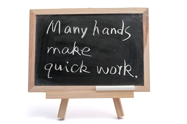 Many hands make quick work — Stock Photo, Image