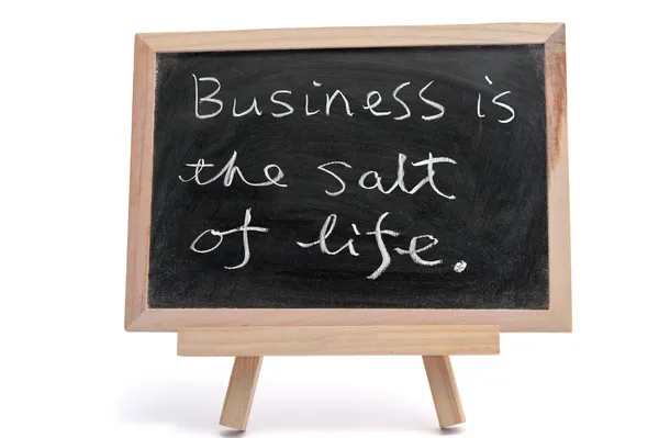 Business is the salt of life — Stock Photo, Image