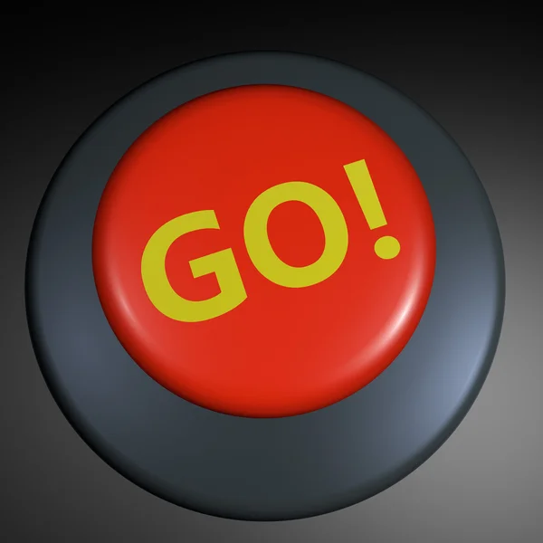 "Go!" 3D button — Stock Photo, Image