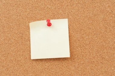 Thumbtack and note paper clipart