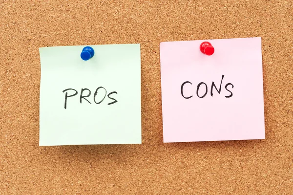 Pros y contras — Foto de Stock