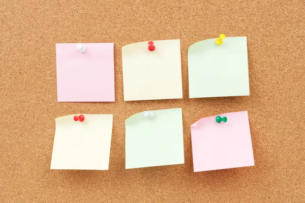 Thumbtack and note paper group — Stock Photo, Image