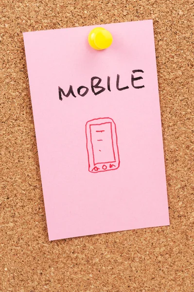 Mobiele word en symbool — Stockfoto