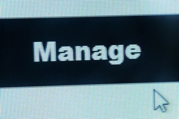 Manage word and cursor — Stock Photo, Image
