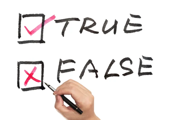 True 或 false — 图库照片