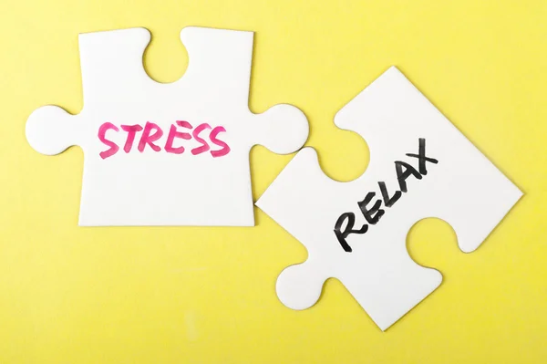 Stress en ontspannen woorden — Stockfoto