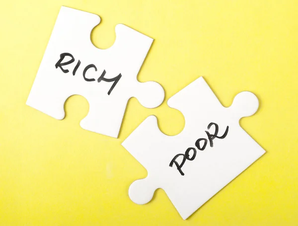 Rich and poor words — Stock Photo, Image