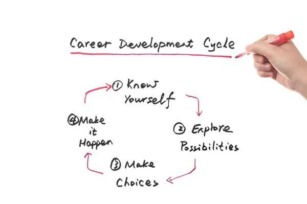 Concetto di ciclo di sviluppo della carriera — Foto Stock