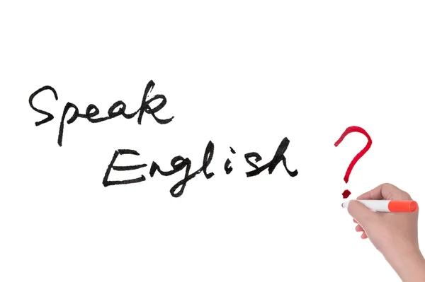Говори по-английски ? — стоковое фото