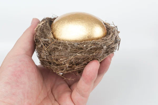 黄金の卵を引き渡す — ストック写真