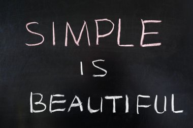 Simple is beautiful clipart