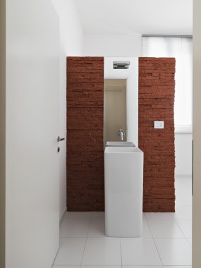 modern banyo beyaz seramik zemin