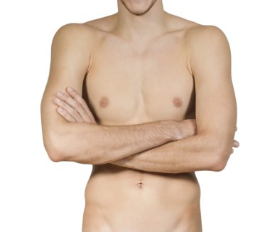 kaslı çıplak göğüslü adam