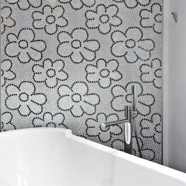 modern bir banyo küvetinde detay