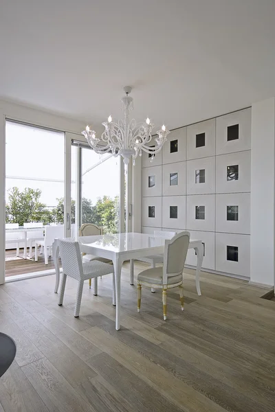 Dining room with parquet — Stock Photo, Image