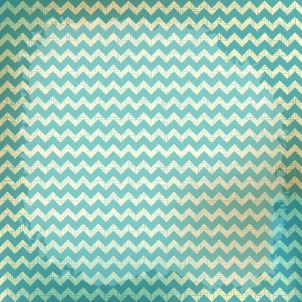 Vector chevron achtergrond op linnen turquoise doek textuur. — Stockvector