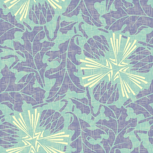청록색 꽃 원활한 패턴. — 스톡 벡터