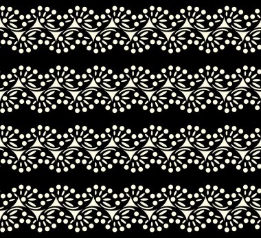 Beyaz arka planda siyah dantel seamless modeli
