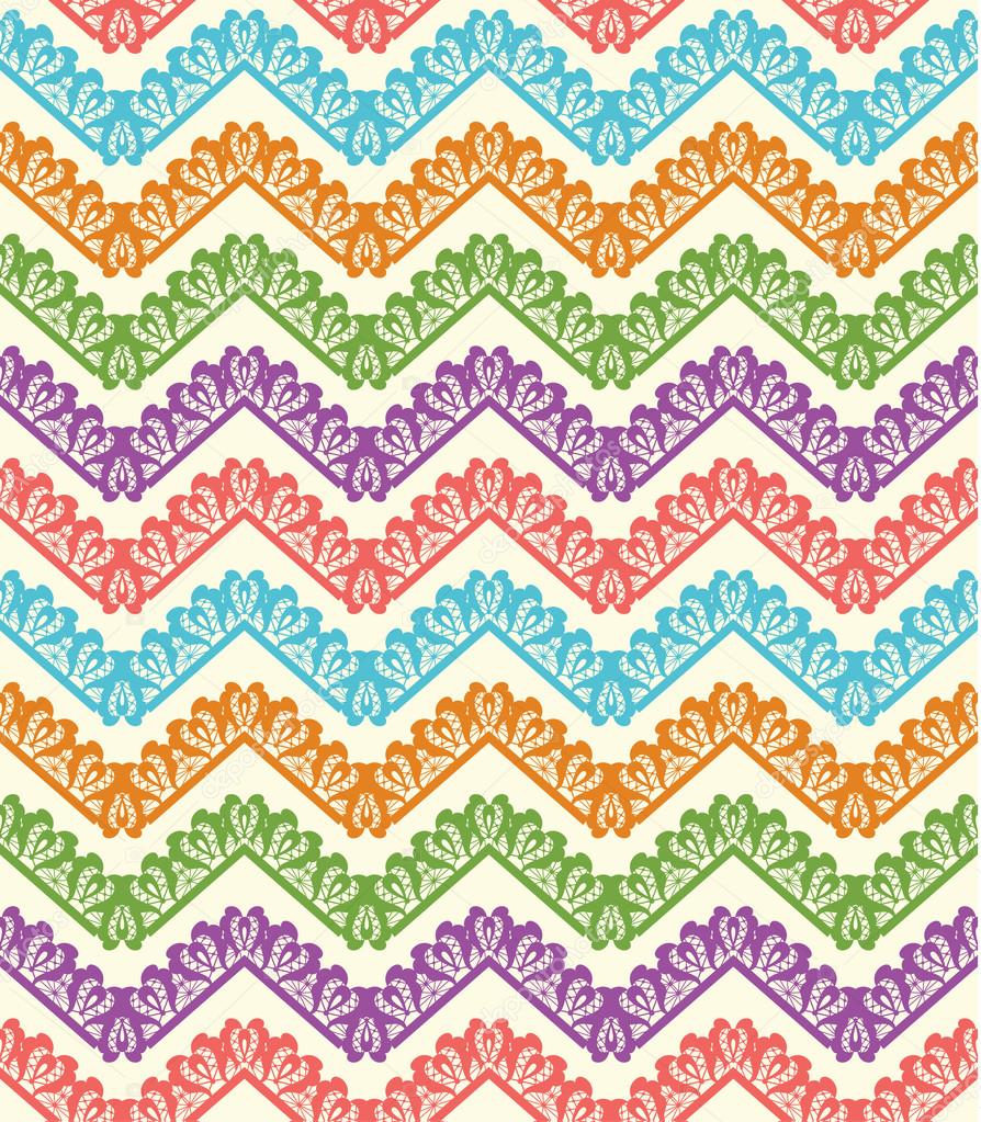 Colorful zigzag seamless pattern. Chevron background. Vector illustration
