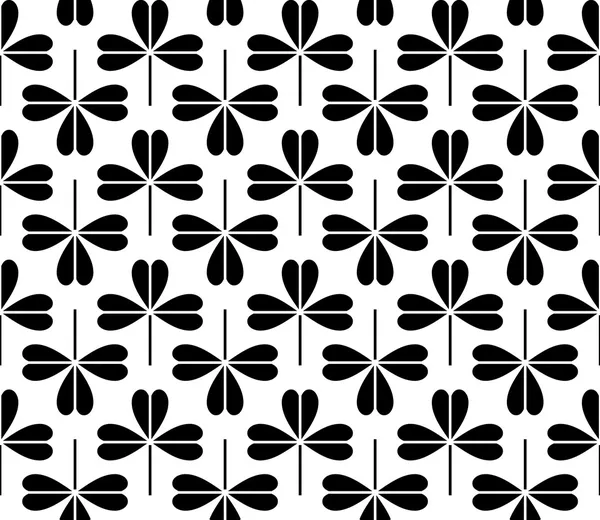 Vector illustration of seamless black-and-white pattern — Stock Vector