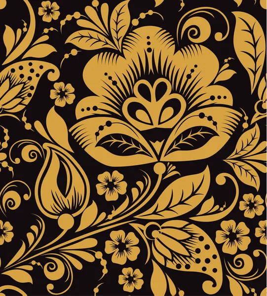 Hohloma floral pattern — Stock Vector