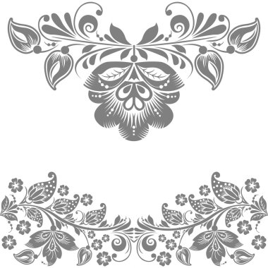 soyut çiçek tasarım öğeleri vektör
