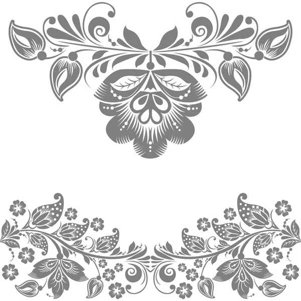 Elementos abstractos de diseño floral vectorial — Vector de stock