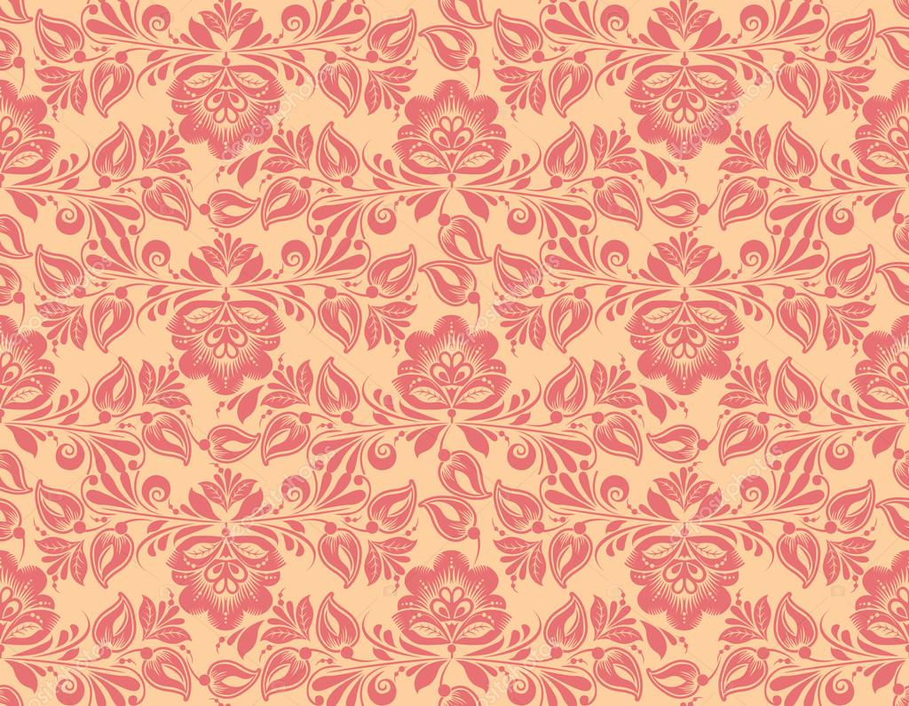 古典的な壁紙のシームレスなビンテージ花のパターン ストックベクター C Antuanetto