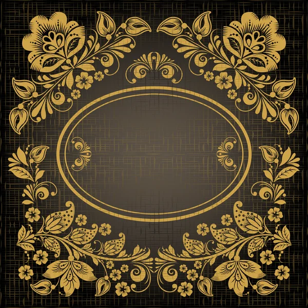 Elegante decoratieve Chochloma briefkaart frame — Stockvector