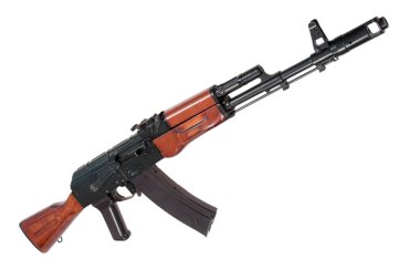 kalashnikov assault rifle ak-74n isolated on a white background clipart