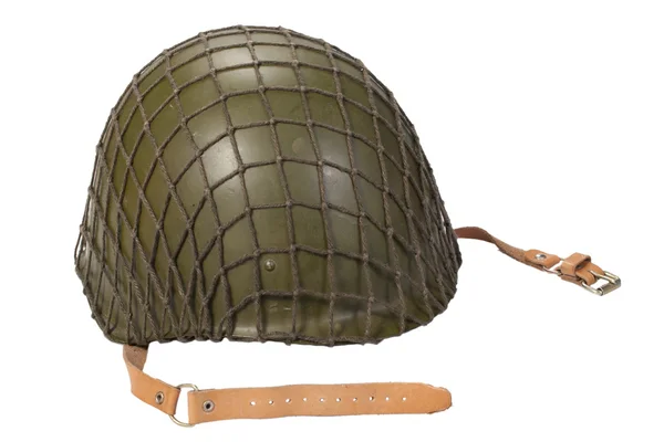 Soviet army infantry helmet isolated on white — Stock Photo, Image