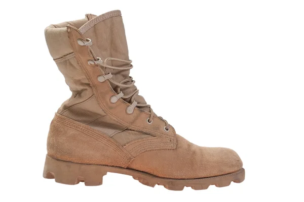 Modern used military boots isolated — Stock Photo, Image
