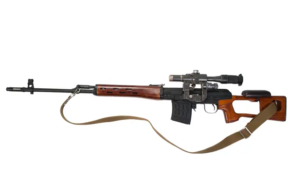 Sovjetiska armén dragunov sniper gevär med fiberoptiska sikte — Stockfoto