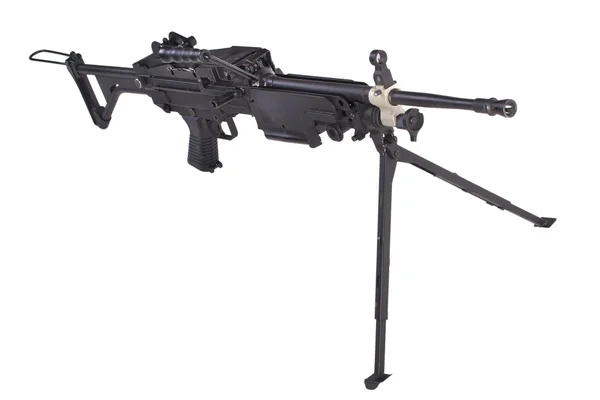 Moderna ametralladora del ejército aislado en blanco — Foto de Stock