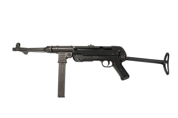 Mp40 Maschinenpistole auf weißem Hintergrund — Stockfoto