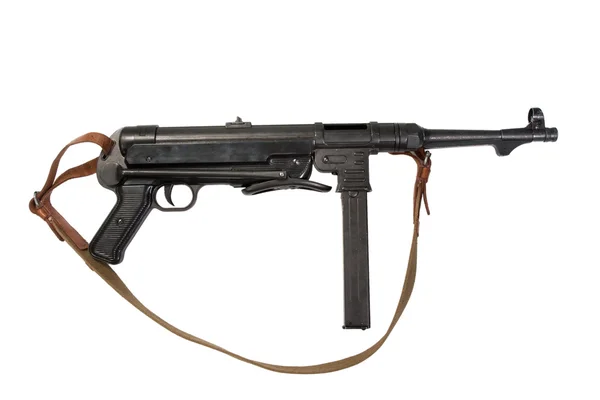 Pistolet maszynowy mp38-40 na białym tle — Zdjęcie stockowe
