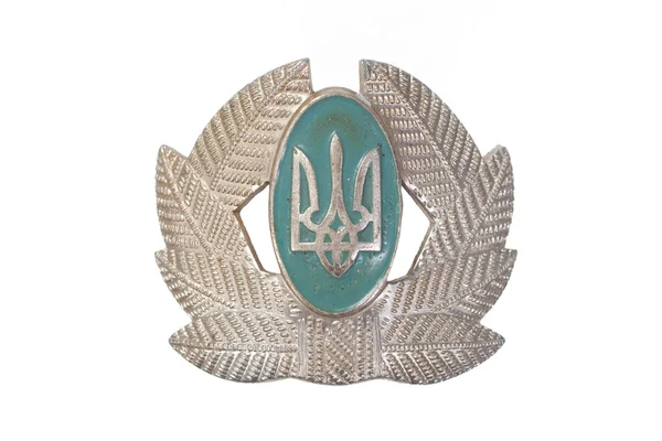 Cap badge for the Ukrainian Army — Stock Photo, Image