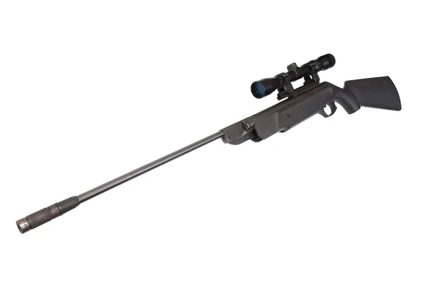 Пневматическая пневматическая винтовка с оптическим прицелом — стоковое фото