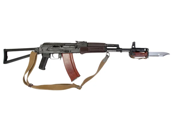 Kałasznikow szturmowy karabin aks-74 z mocowaniem bagnetowym — Zdjęcie stockowe