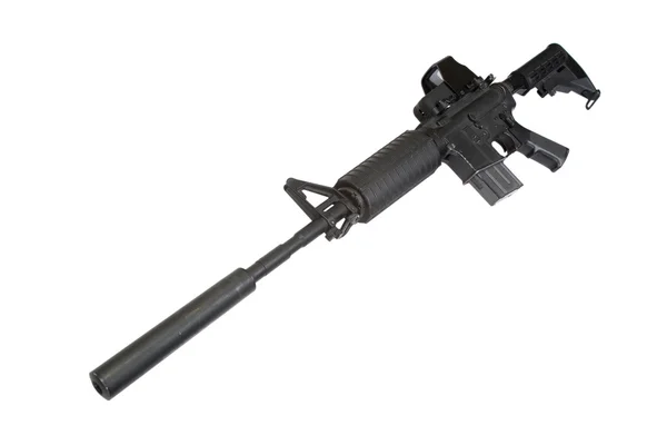 Rifle with silencer — Stock Photo, Image
