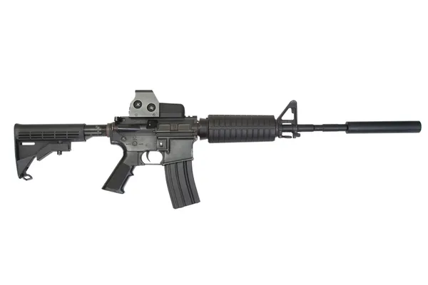 Carbine M4 with silencer — Stock Photo, Image