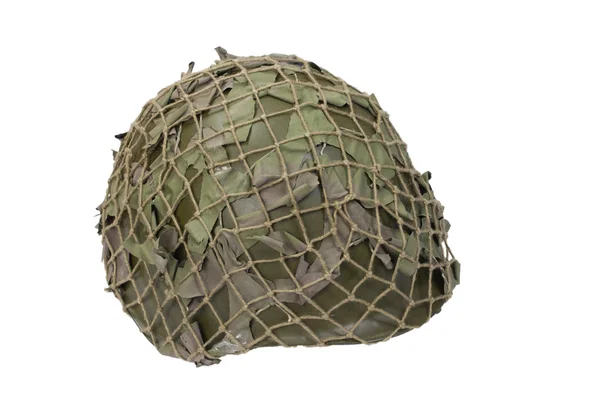 Casque avec couverture camouflée — Photo