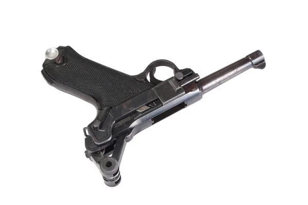 Luger p08 parabellum pistool geïsoleerd — Stockfoto