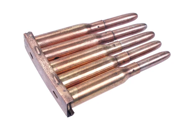 Ww1 periodo japan 6.5mm cartucce con clip munizioni — Foto Stock