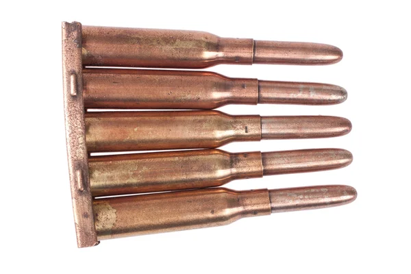 WW1 perioden japan 6.5mm patroner med ammo clip — Stockfoto