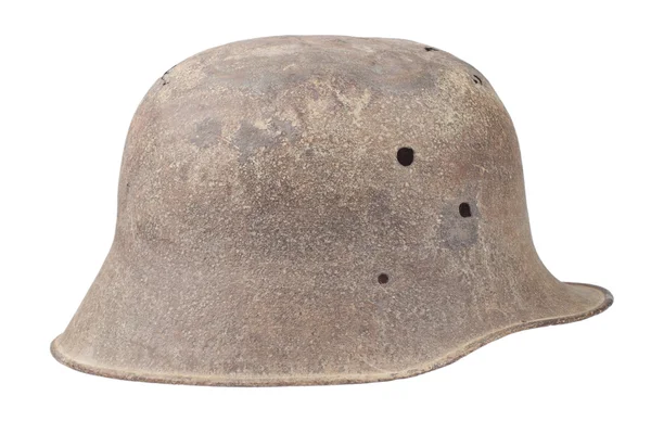 Viejo casco alemán oxidado ww1 período — Foto de Stock