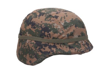 us marines kevlar helmet with camouflage cover clipart