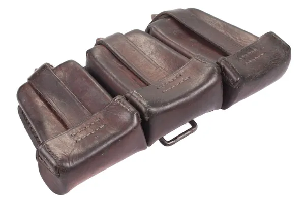 Ww1 период кожаная сумка боеприпасов - сумка для боеприпасов — стоковое фото