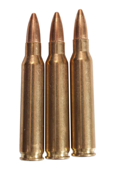 5.56mm caliber rifle ammunition — Stock Photo, Image