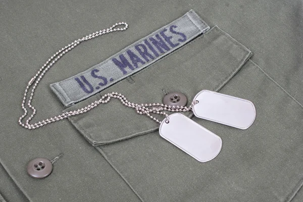 US marines egységes a koreai háború időszak üres kutya Címkék — Stock Fotó